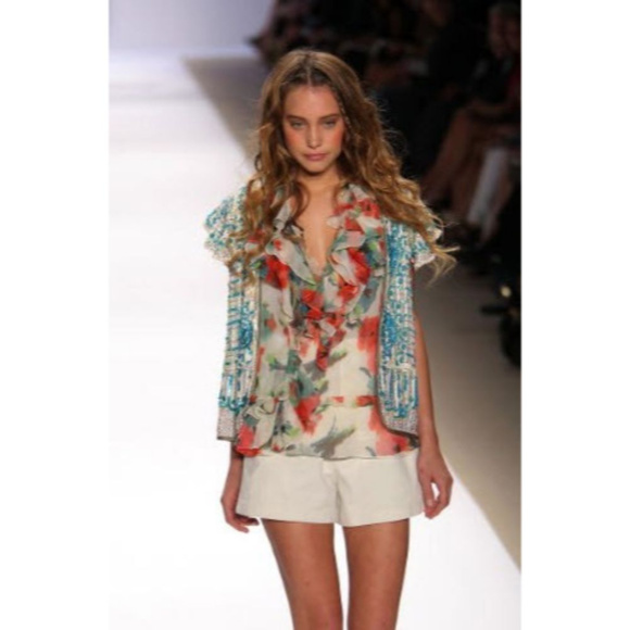 NEW Nanette Lepore Fluttering Top Silk Blouse NWOT - Picture 2 of 8